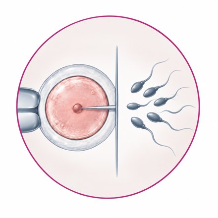 Donor egg or donor sperm conception illustration