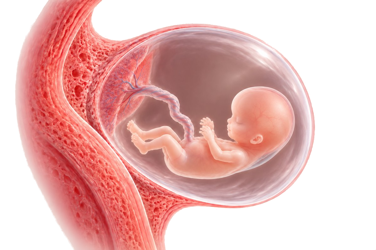 Illustration of a baby at 12 weeks of pregnancy